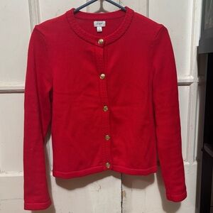 J. Crew Cotton Cardigan Sweater Lady Jacket; Perfect for Valentine’s Day!